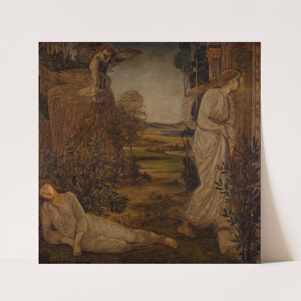 Zephyrus Bearing Psyche to the Mountain by Sir Edward Coley Burne-Jones