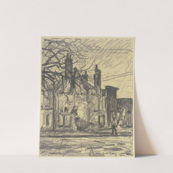 Zerschossene Straße in Corbeny by Jakob Nussbaum