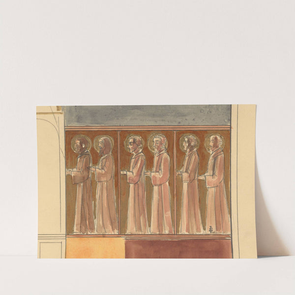 Zes staande biddende heiligen by Lodewijk Schelfhout