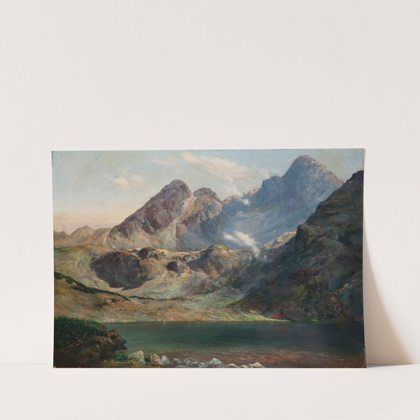 Zielony Staw (Green Lake) at the Foot of Mounts Kościelec i Świnica by Aleksander Mroczkowski