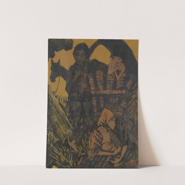 Zigeunerfamilie am Planwagen by Otto Mueller