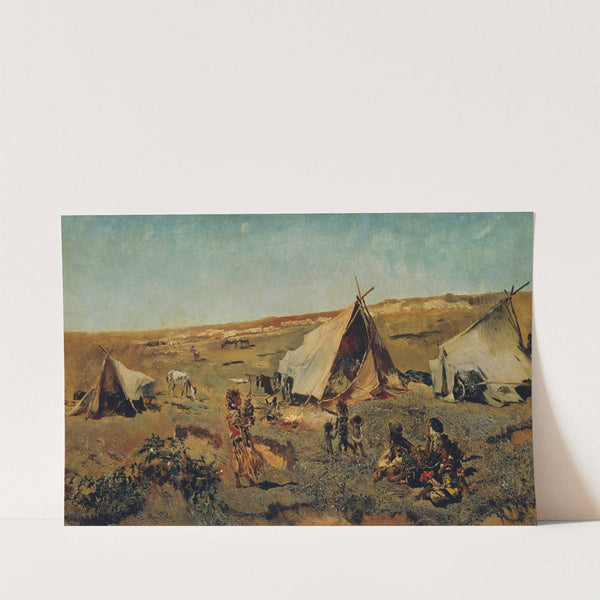 Zigeunerlager in der Puszta (1875-1880) by Anton Romako