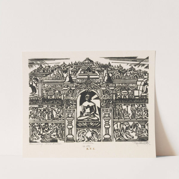 Zijaanzicht van de Borobudur (1920) by Johannes Frederik Engelbert ten Klooster