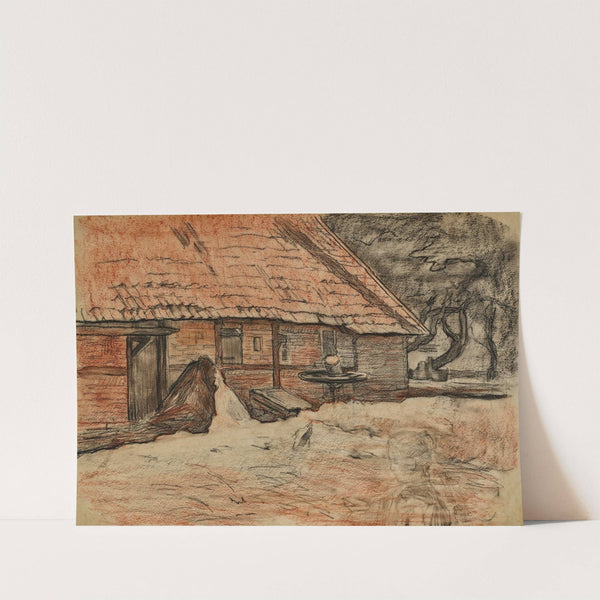Zijaanzicht van een boerderij bij Winterswijk by Piet Mondrian