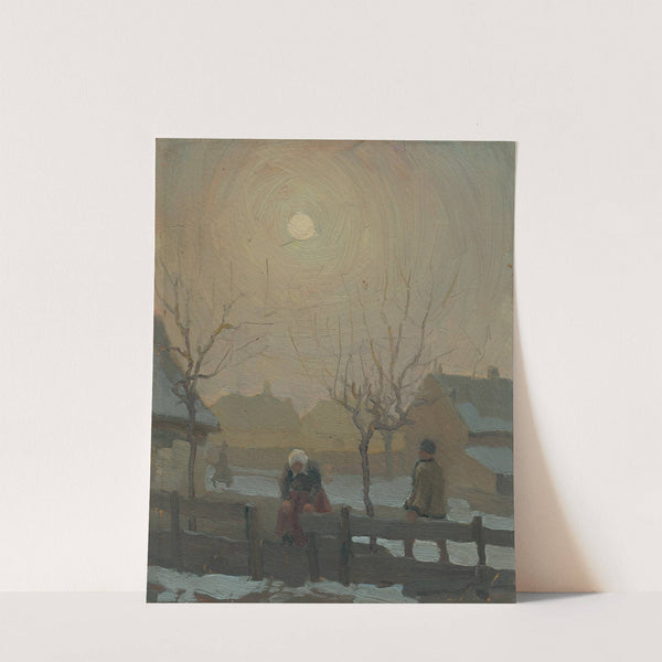 Zima na dedine by Jozef Teodor Mousson