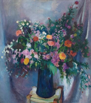 Zinnias and Asters