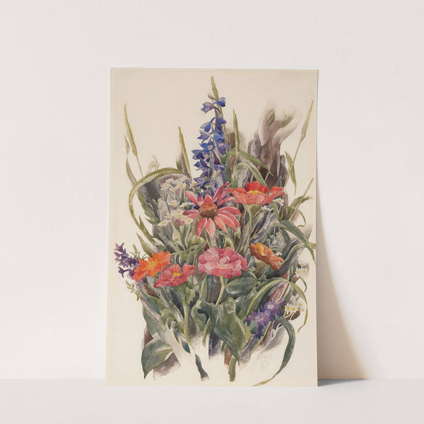 Zinnias, Larkspur and Daisies by Charles Demuth