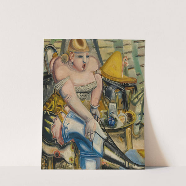 Zirkusdarstellerin, Sich Die Schuhe Bindend (Circus Performer Lacing Her Shoes) by Paul Kleinschmidt