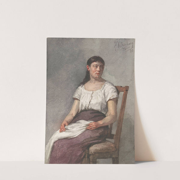 Zittend meisje by Hendrik Valkenburg