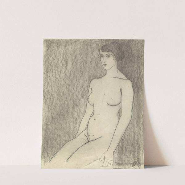 Zittend vrouwelijk naakt by Samuel Jessurun de Mesquita