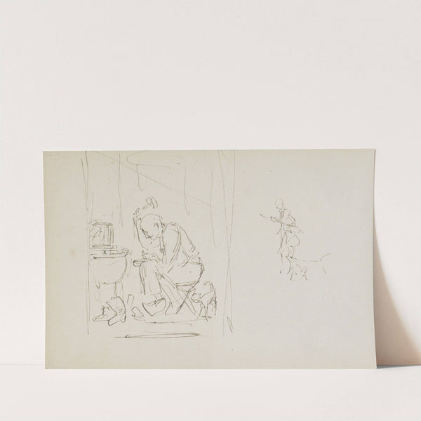 Zittende man in een interieur (1880) by Marius Bauer