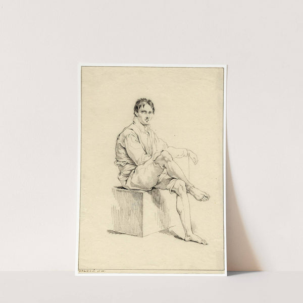 Zittende man, met de benen over elkaar by David Humbert de Superville