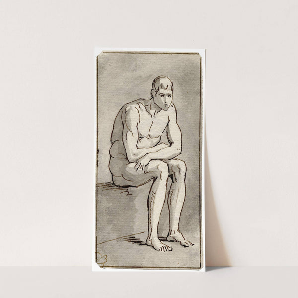 Zittende man, naaktfiguur by David Humbert de Superville