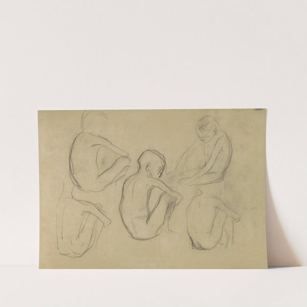 Zittende naakte jongen 2 (1887) by Marius Bauer