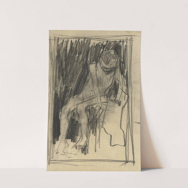 Zittende naakte jongen (1877 - 1932) by Marius Bauer