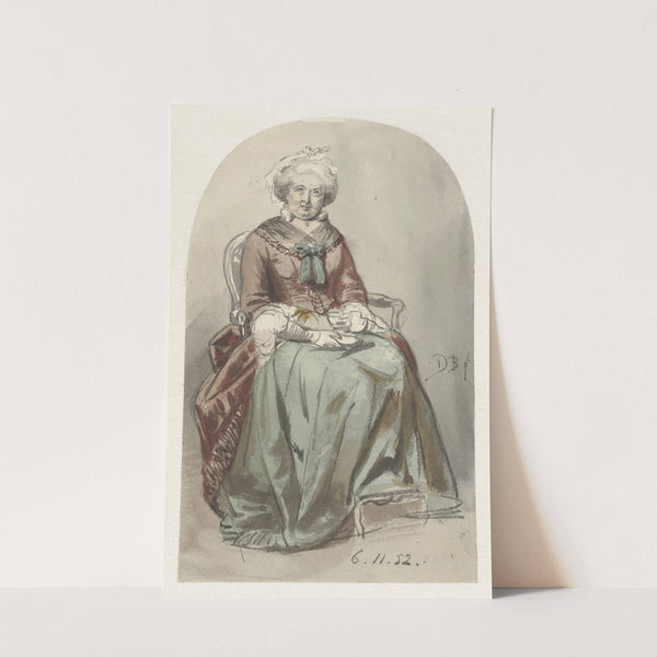 Zittende oude dame (1852) by David Bles