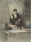 Zittende vissersknaap aan zijn maaltijd (1834 - 1911)