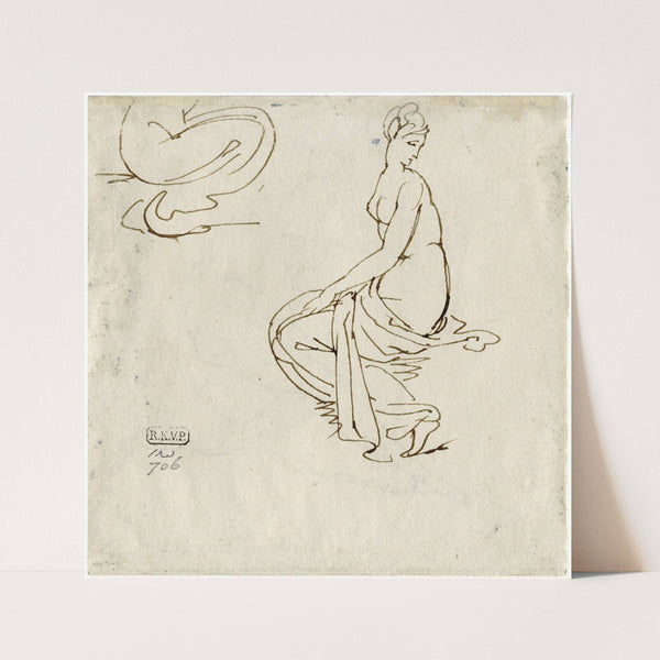 Zittende vrouw by David Humbert de Superville