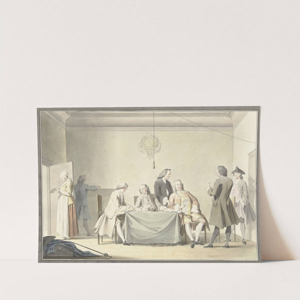 Zitting van Commissarissen tot ontvangst der Liberale Gifte, of 50ste penning, 12 september 1747 by Jacobus Buys