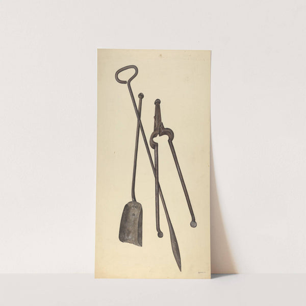 Zoar Fire Tongs, Poker and Shovel by Jerry Guinta