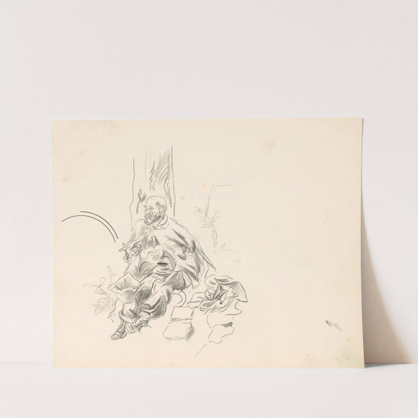 Žobrák na Starých Horách pri kaplnke by Ján Novák