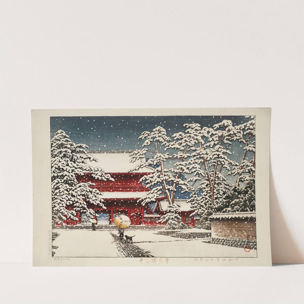 Zojoji Temple in snow (1929) by Kawase Hasui