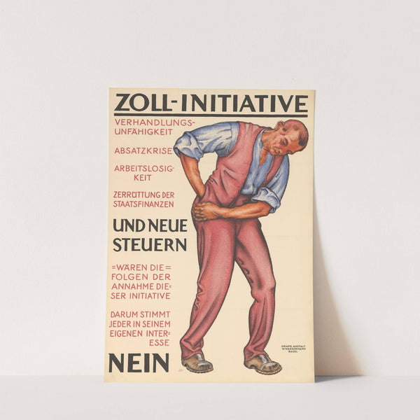 Zoll-Initiative – Nein Depicted place Sternenfeld Airport (1923) by Burkhard Mangold