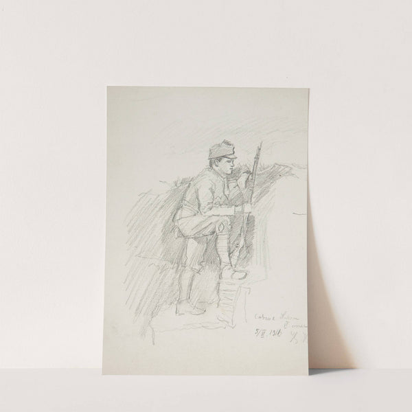 Żołnierz Legionu Ukraińskich Strzelców Siczowych (1914-1920) w okopie (1916) by Ivan Ivanec