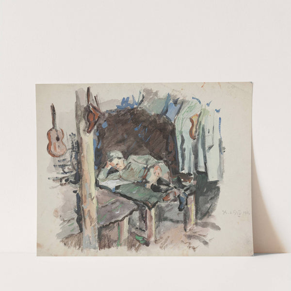 Żołnierz Legionu Ukraińskich Strzelców Siczowych (1914-1920) w ziemiance by Ivan Ivanec