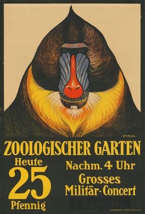 Zoologischer Garten. Heute Nachmittag 4 Uhr großes Militär-Konzert (ca. 1904 - 1914)