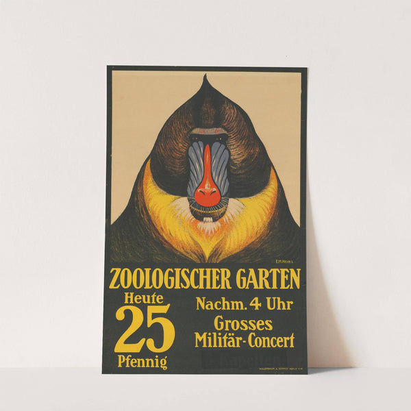 Zoologischer Garten. Heute Nachmittag 4 Uhr großes Militär-Konzert (ca. 1904 - 1914) by Ernst M. Heims