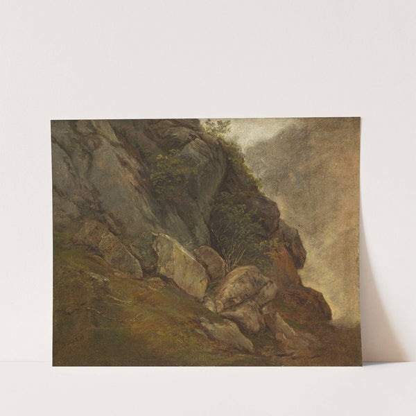 Zugeschrieben – Naturstudie einer Felswand (Ca. 1838) by Friedrich Gauermann