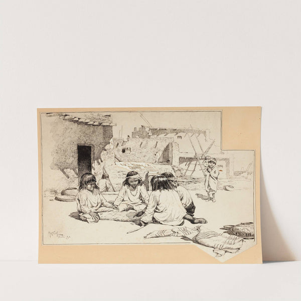 Zuni Children at Play by Willard Leroy Metcalf