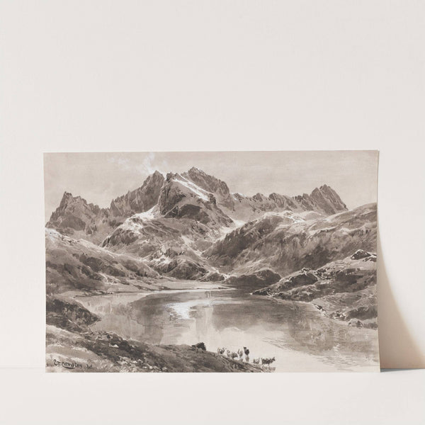 Zürsersee gegen die Wildgrubenspitze (1905) by Edward Theodore Compton