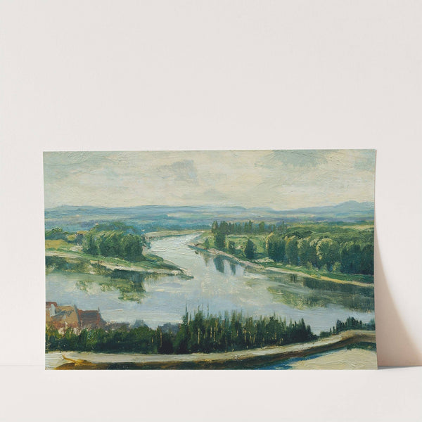 Zusammenfluss von Moldau und Elbe by Ferdinand Engelmüller