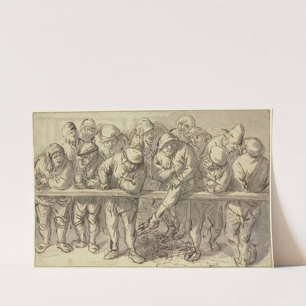 Zuschauer hinter einem Geländer by Isaac van Ostade