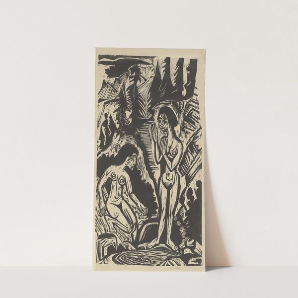 Zwei badende Frauen im Felsenbach (1921) by Ernst Ludwig Kirchner
