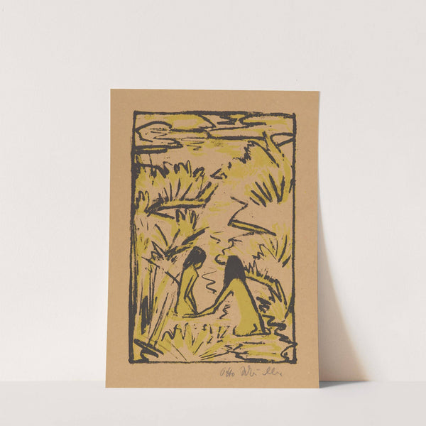 Zwei Badende im Bach (1922) by Otto Mueller