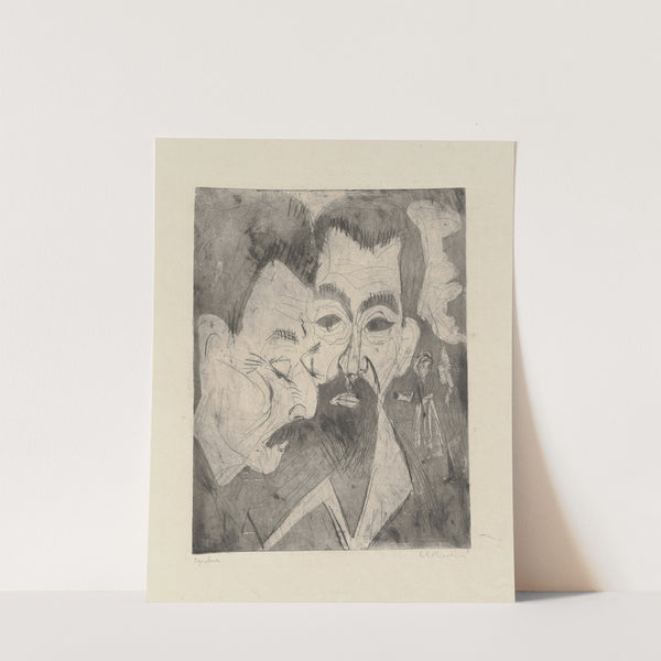 Zwei Bauernköpfe (Gera) (1920) by Ernst Ludwig Kirchner