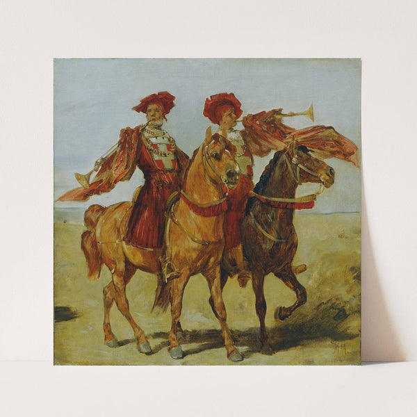 Zwei berittene Fanfarenbläser (1879) by Hans Makart