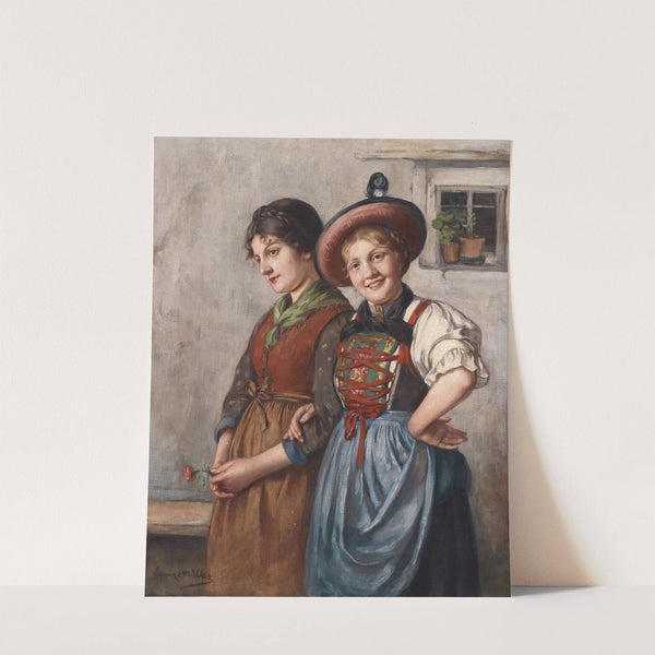 Zwei Dirndln by Emma Müller von Seehof