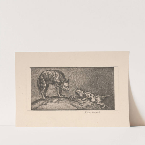 Zwei Feinde (Two enemies) (1910) by Hans Thoma