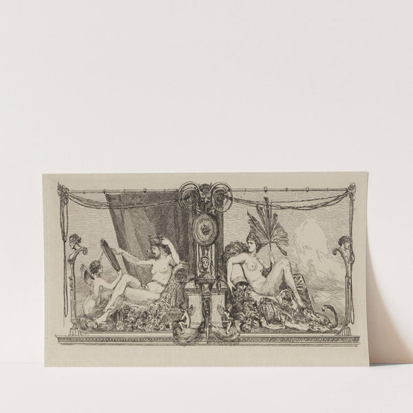 Zwei Figuren aus Kompositionen im Gold-Saal (1881) by Max Klinger