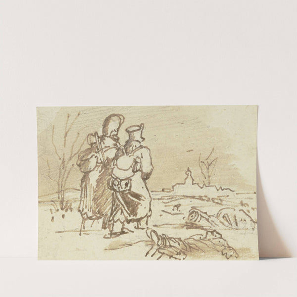 Zwei französische Soldaten in Rußland by Eugen Klimsch