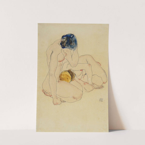 Zwei Freundinnen (Two Friends) (1912) by Egon Schiele
