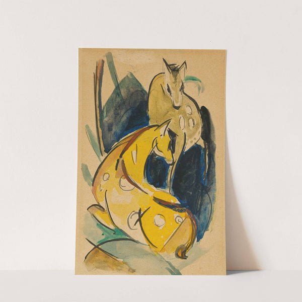 Zwei gelbe Tiere (1913) by Franz Marc