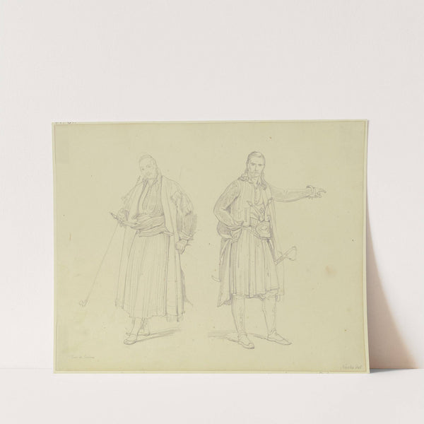 Zwei Griechen in traditioneller Tracht by Gustav Heinrich Naecke