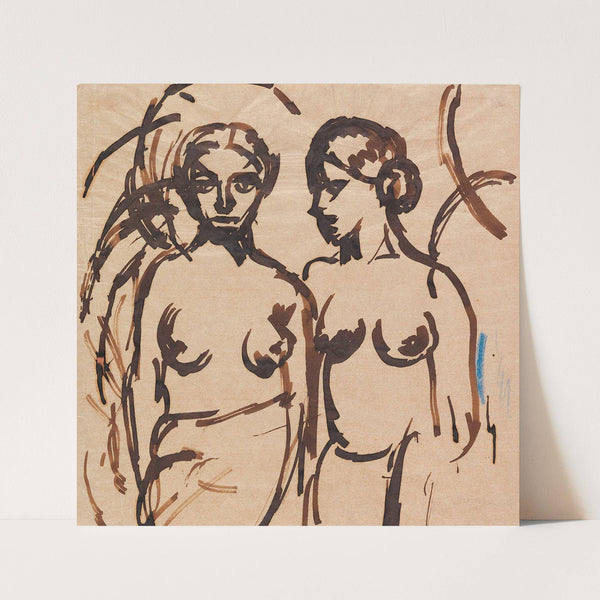 Zwei Halbakte (1913) by August Macke