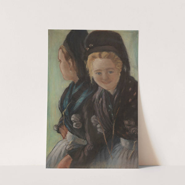 Zwei junge Frauen in Föhrer Tracht (Ca. 1901-1914) by Otto Heinrich Engel
