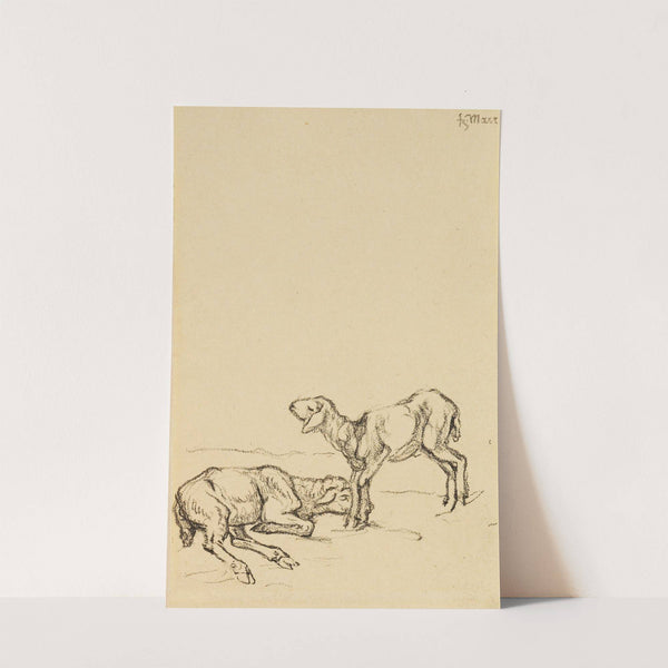 Zwei Lämmer (1908) by Franz Marc